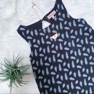 ✨SOLD✨ Philosophy Feather Print Shift Dress